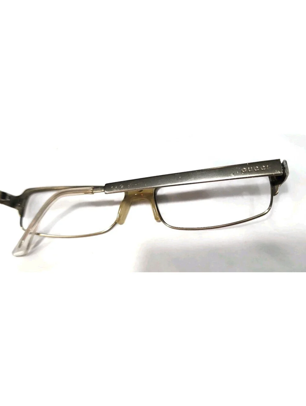Gucci GG1860 Vintage Pale Beige Rectangle Eyeglasses 55-15 140